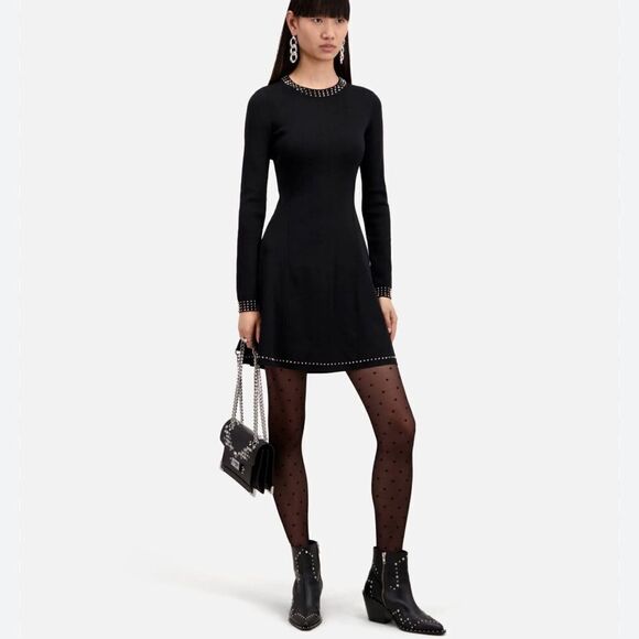 THE KOOPLES Santiag Studded Ankle Booties NIB Size 37 - Picture 2 of 15